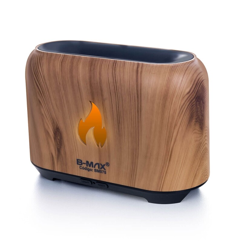Umidificador Ambiente com Difusor de Aromas Efeito Chamas com LED