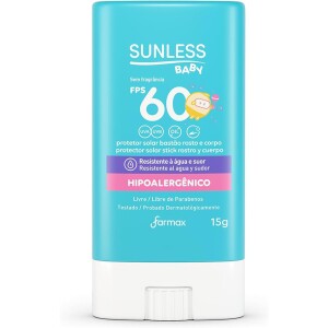 Protetor Solar Sunless Baby Bastão Fps60 15G