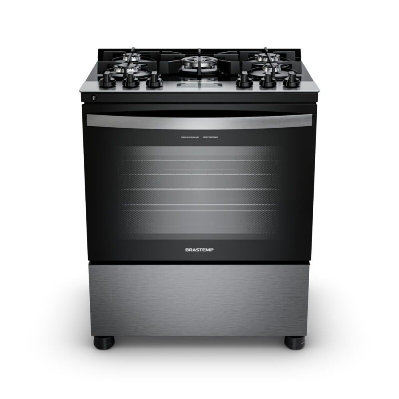 Fogão Brastemp 5 Bocas Inox Com Mesa De Vidro Turbo Chama e Timer BFS5XAR Bivolt -  - Sua melhor escolha