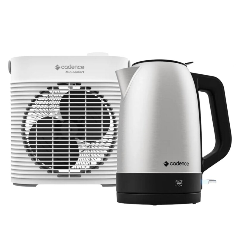 Kit Cadence Aquecedor MiniConfort e Chaleira Pure Inox