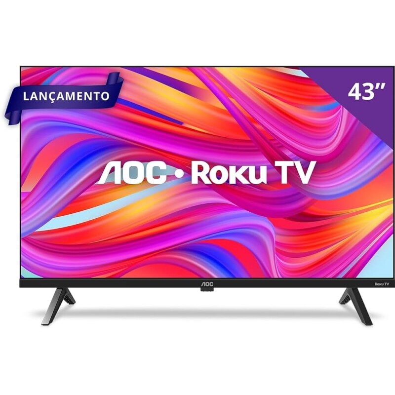 Smart TV 43" Full HD DLED AOC Série 5045 VA Wi-Fi Google Assistente - 43S5045/78G