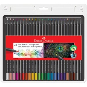 Lápis de Cor Faber-Castell EcoLápis Supersoft 24 Cores