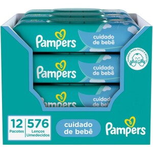 Pampers Lenços Umedecidos Cuidado de Bebê 576 unidades