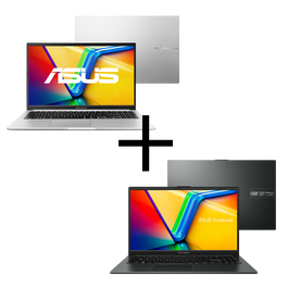 Notebook ASUS Vivobook 15 M1502YA-NJ613 Cool Silver + Notebook ASUS Vivobook Go 15 E1504FA-NJ1289 Mixed Black