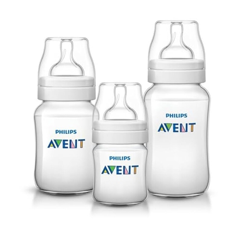 Philips Avent Kit triplo Mamadeira Anti-colic 125ml + 260ml + 330ml Transparente SCY119/18
