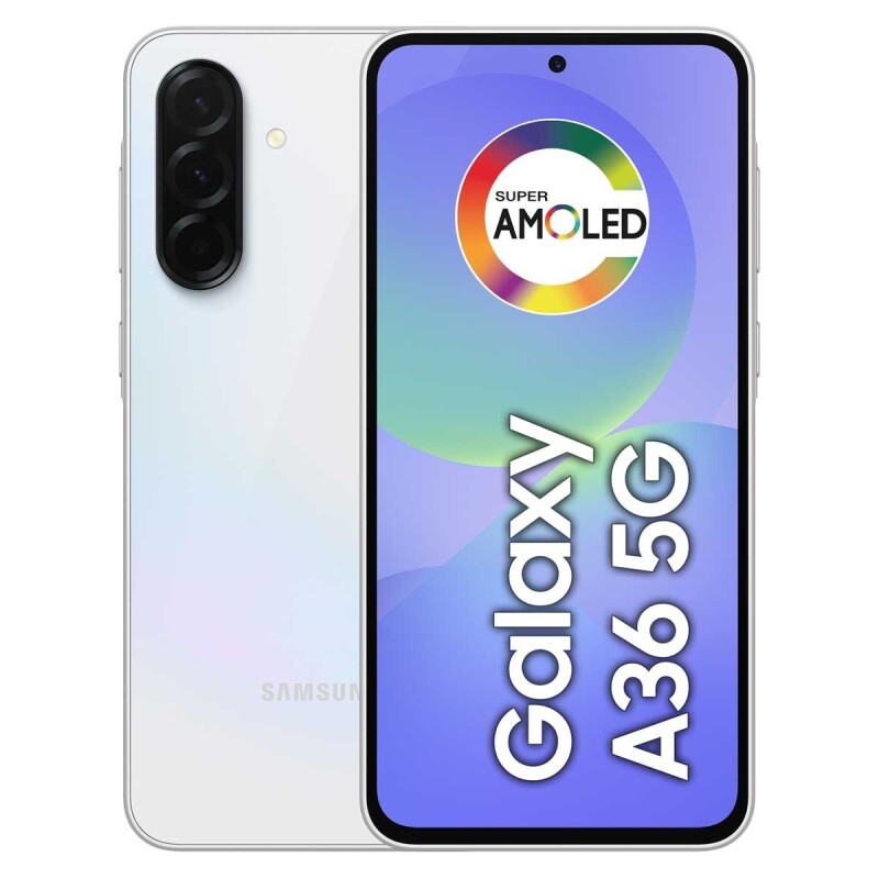 Smartphone Samsung Galaxy A36 256GB 8GB RAM 5G Branco Tela 6,7" Bateria 5000 mAh