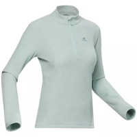 Blusa Feminina de Trilha Fleece Térmica Quechua Verde