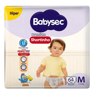 Fralda Babysec Shortinho M 64 Unidades