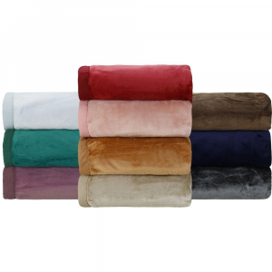 Cobertor Queen Flannel Colors com Borda em Percal - Casa & Conforto