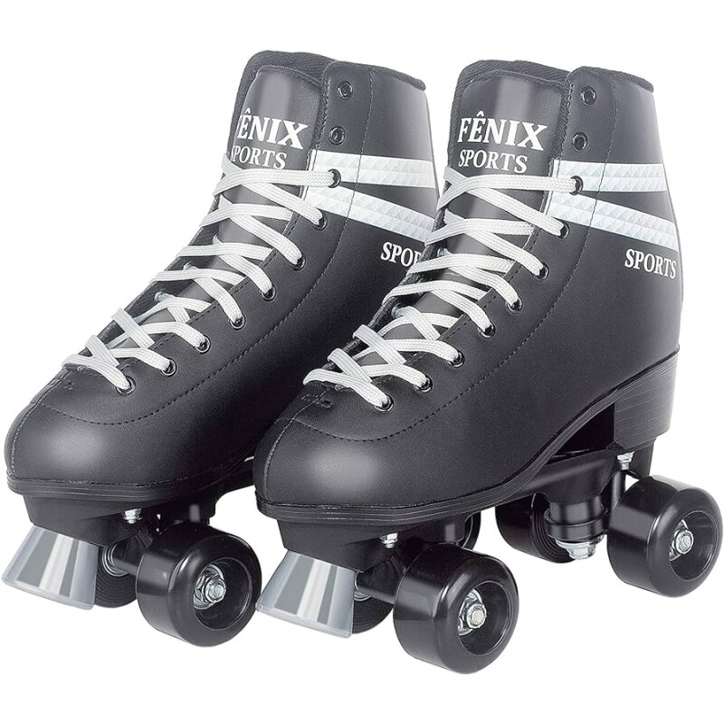 Patins Quatro Rodas Roller Skate Fenix Preto