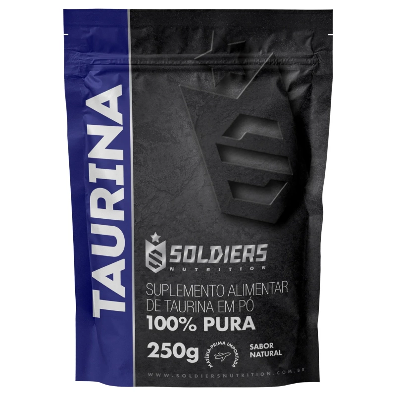 L-Taurina 250g 100% Pura Importada - Soldiers Nutrition