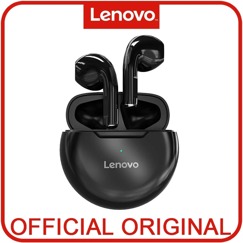 Lenovo-HT38 TWS Fone De Ouvido Bluetooth Mini Fones De Ouvido Sem Fio Microfone HD para iPhone Xiaomi Esporte Fone De Ou