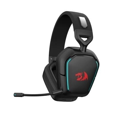 Headset Gamer Sem Fio Redragon Mira RGB 7.1 Drivers 40mm Bluetooth P2 Preto - H868