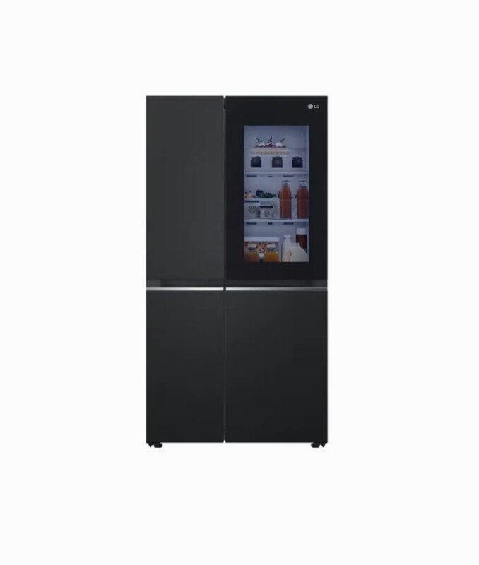 Geladeira Smart LG Inverter Side by Side InstaView 647 litros Cor Black Inox (GC-V257SQV) - 110V