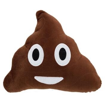 Almofada emoji whatsapp 28x28cm com zíper bordado cocozinho - VITOR BORDADOS
