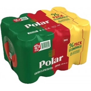 Pack Cerveja Polar Export American Lager Lata 473ml Caixa 12 unidades
