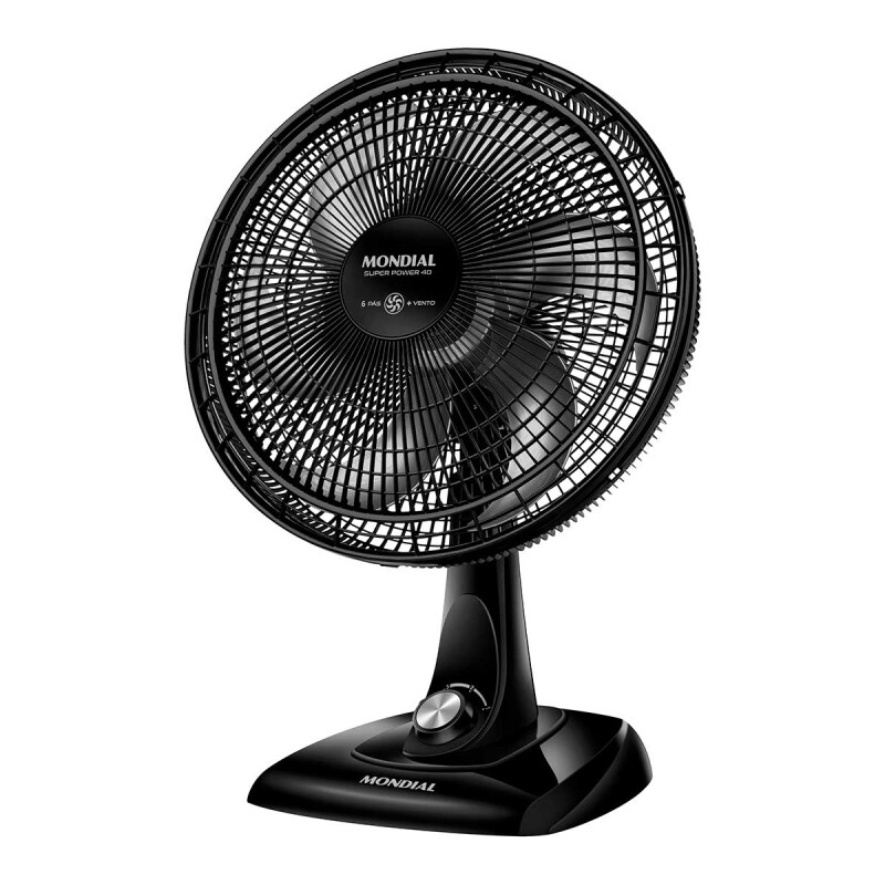 Ventilador de Mesa Mondial Super Power VSP-40-B 40cm 3 Velocidades Preto/Prata 220V