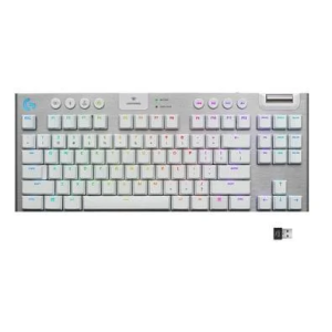 Teclado Sem Fio Mecânico Gamer Logitech G915 TKL RGB Lightsync USB Bluetooth Switch Gl Tactile Branco - 920-009660