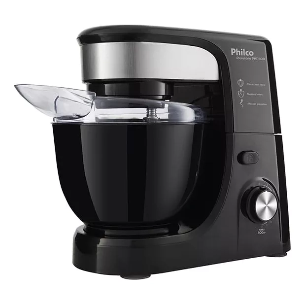 Batedeira Planetária Php500p Turbo 700w Preta Philco 220v MAIS VENDIDO 8º em Batedeiras 4.8 Avaliação 4.8 de 5 3,28