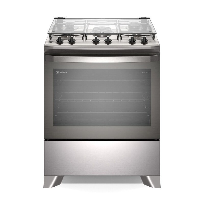 Fogão 5 Bocas Electrolux Efficient Com Mesa Inox Perfectcook E Vaporbake (fe5ic) Cinza Bivolt -  - Sua me