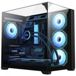 Gabinete Gamer K-MEX Mega Shark Aquario Mid Tower Vidro Temperado ATX Sem Fonte Sem Fan Preto CG01FDRH001CB0X
