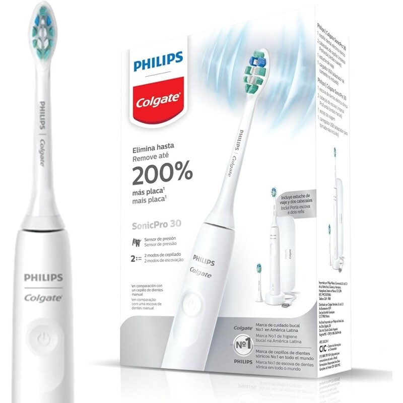 Escova De Dente Elétrica Colgate Philips Sonic Pro 30 Recarregável E Bivolt