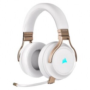 Headset Gamer Sem Fio Corsair Virtuoso Premium Pérola RGB Som Surround 7.1 Drivers 50mm Múltiplas Plataformas - CA-9011224-N