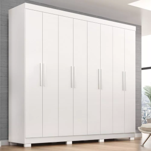 Guarda Roupa Casal Lisboa 8 Portas 4 Gavs  Com Pés