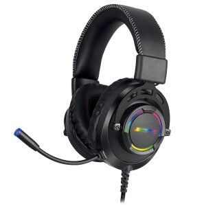 Headset Gamer SuperFrame AURA 7.1 Surround RGB USB Black