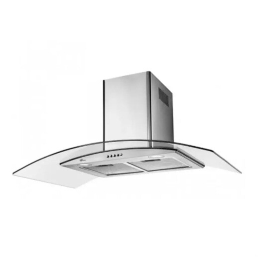Coifa de Parede Fischer Talent 90cm 6 Bocas Vidro Curva - Inox - 110 Volts