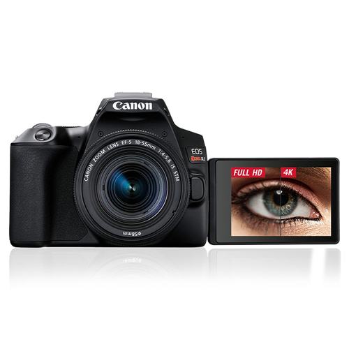 Câmera Digital Canon DSLR EOS Rebel SL3 Com Lente EF-S 18-55mm 4K IS STM