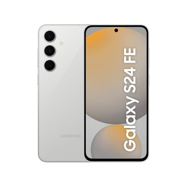 Smartphone Samsung Galaxy S24 FE 256GB 5G 8GB RAM Cinza 67" Câm Tripla + Selfie 10MP