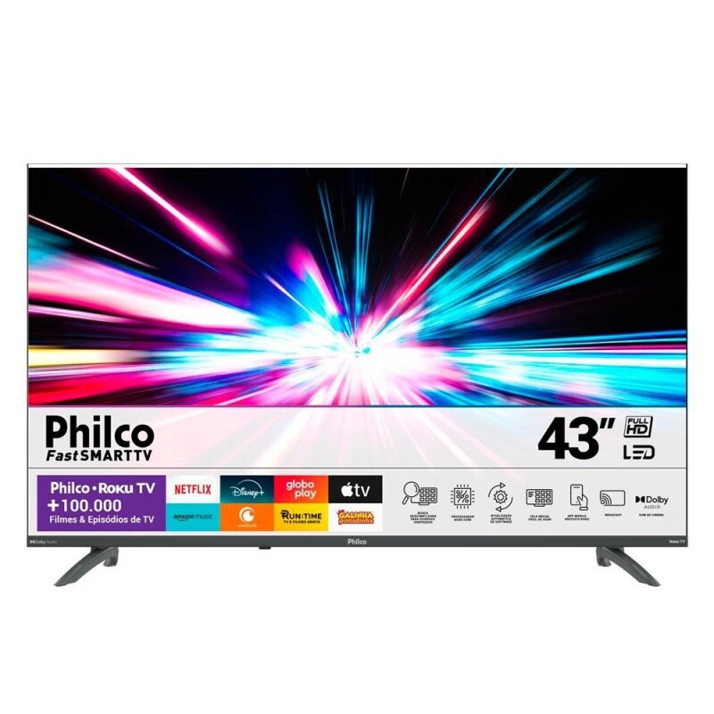 Smart TV Led 43" Full HD Philco Roku TV PTV43VA4REGB