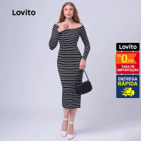 Vestido Listrado Casual Lovito LB405BRL434