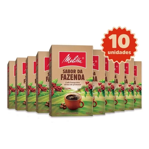 Café Tradicional Sabor da Fazenda Melitta Vácuo 500g - 10 Unidades