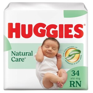 Fralda Premium Huggies Natural Care RN - 34 Unidades