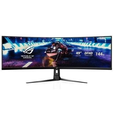 Monitor Gamer Asus ROG Swift 49' LED Ultra Wide 144 Hz DFHD FreeSync Premium HDR 10 100% sRGB HDMI/DisplayPort Som - XG4