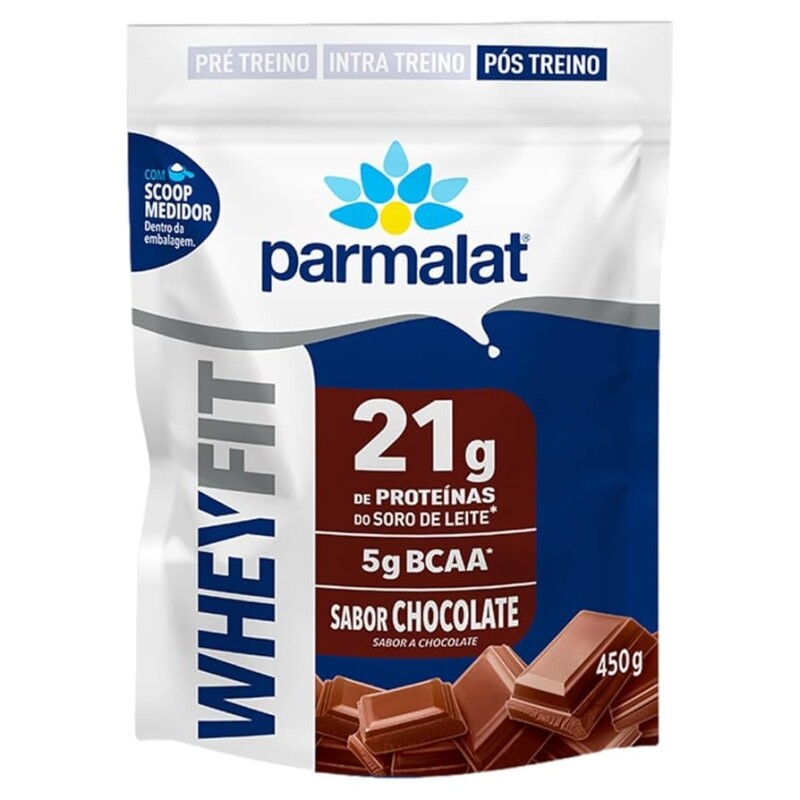 Parmalat Whey Protein Em Pó Chocolate Whey Fit 450G