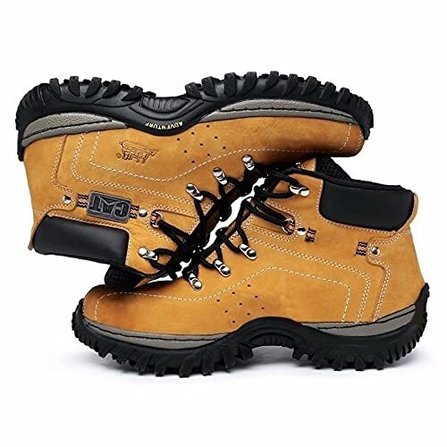 Bota Coturno Caterpillar Adventure Couro Legítimo + Palmilhas Gel Unissex