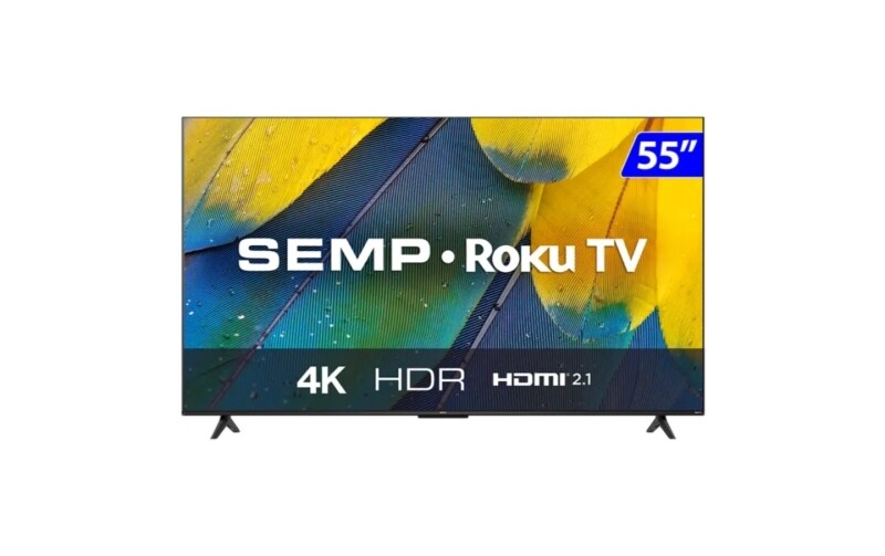Smart TV Semp LED 55" 4K UHD Wi-Fi Roku HDR 55RK8600