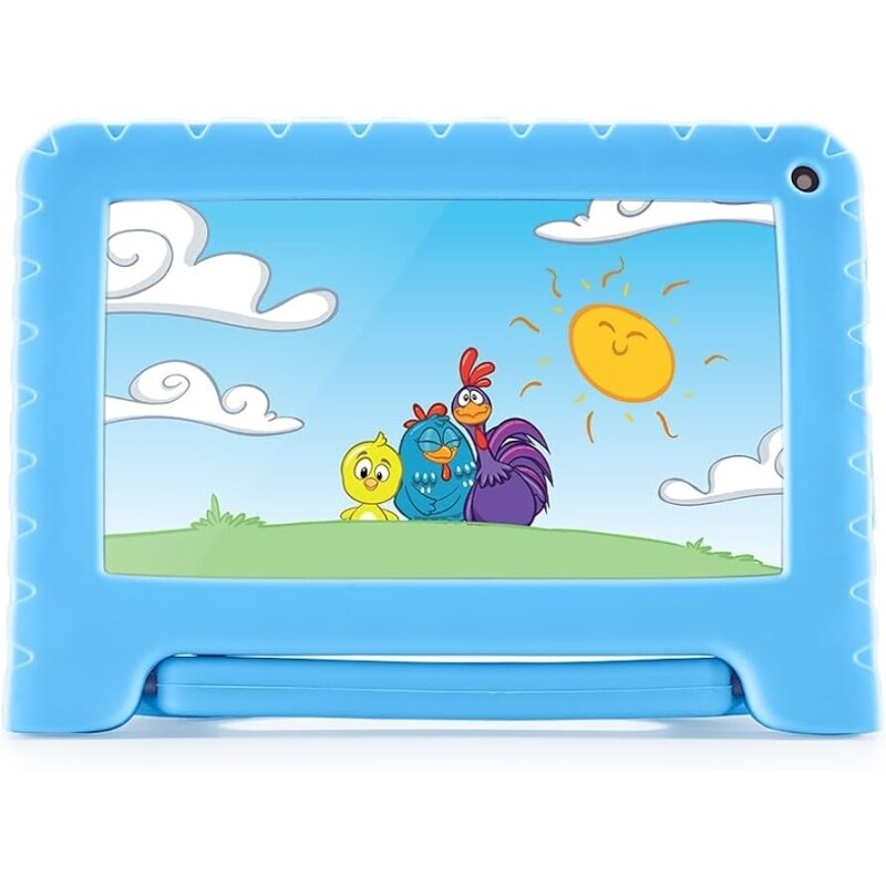 Tablet Infantil Galinha Pintadinha 7" 4GB RAM 64GB Controle Parental Wi-Fi Android 13 Case Quad Core - NB419