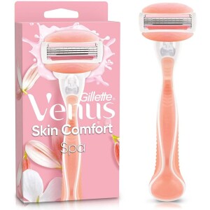 Gillette Venus Skin Comfort Spa Aparelho de Depilação Recarregável com Barras Umectantes e Óleos Botânicos 1 Ud
