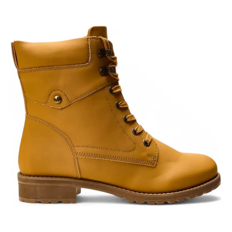 Bota Coturno Feminina 72131 Com Cano Médio Areia Mooncity