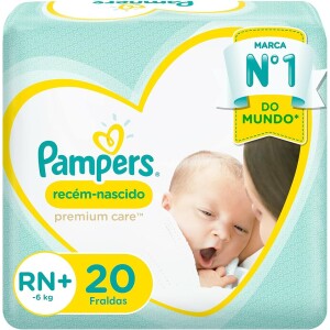 Fralda Pampers Premium Care RN+ - 20 fraldas