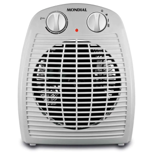 Aquecedor de Ambiente Mondial A-08 com Controle de Temperatura - Cinza - 127V
