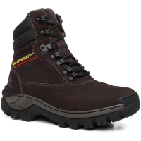 Bota Masculina Em Couro Legítimo Resistente Reforçada C.A - Marrom