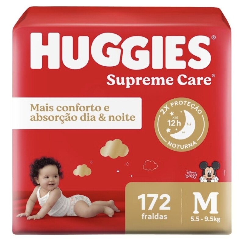 Fralda Huggies Supreme Care M 172 Un