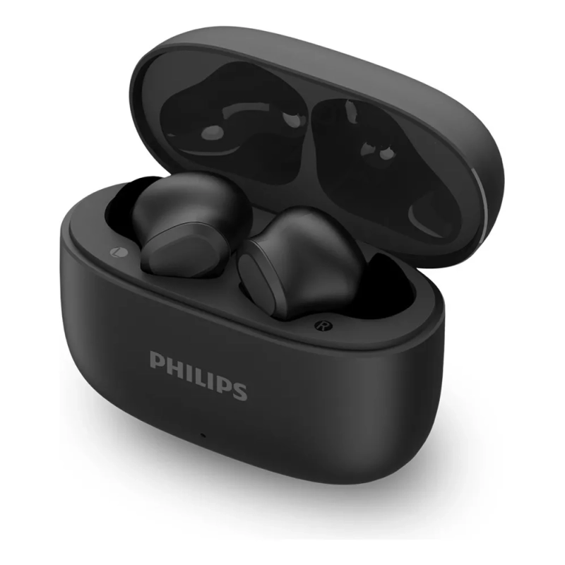 Fone De Ouvido Sem Fio Tws Philips TAT1109BK/00 Na Cor Preto Com Bluetooth Microfone Tecnologia Ipx4