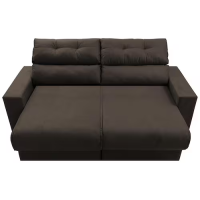 Sofa 3 Lugares Cama Inbox Clean com Assento Retratil, Encosto Reclinavel em Tecido Velusoft e 170cm de Largura