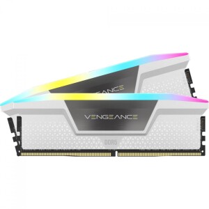 Memória DDR5 Corsair Vengeance RGB 32GB (2x16GB) 6000MHz Branco CMH32GX5M2E6000Z36W